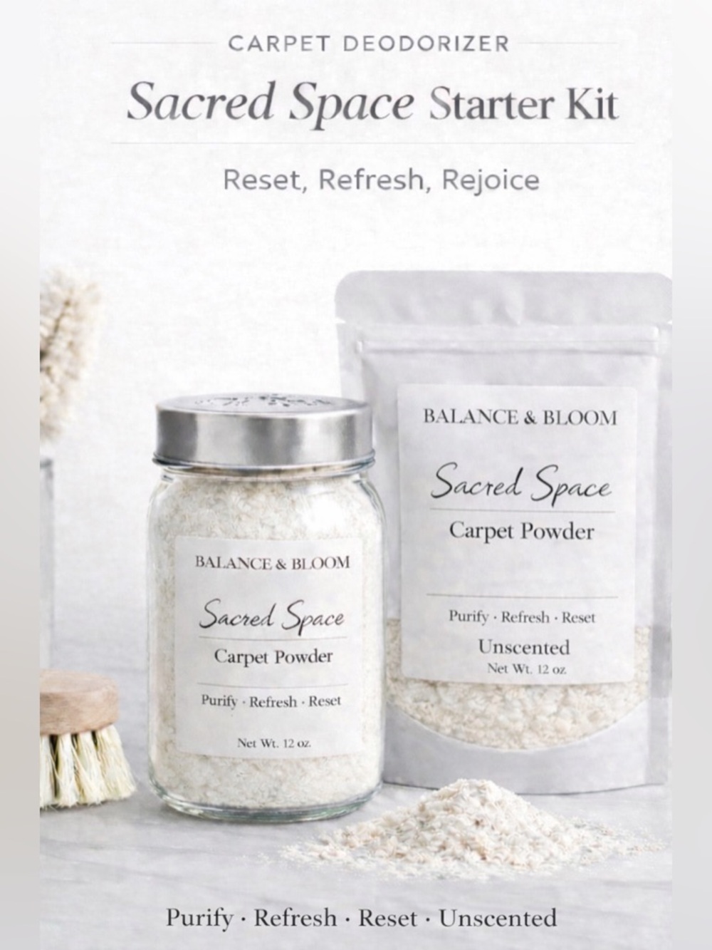 Sacred Space Unscented Carpet Deodorizer Kit
